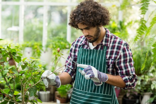 Gardeners Dartmouth Park team working safely in a domestic garden
