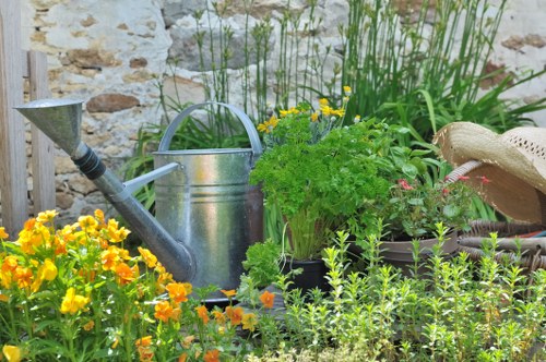 Charity donation items collected from a garden clearance